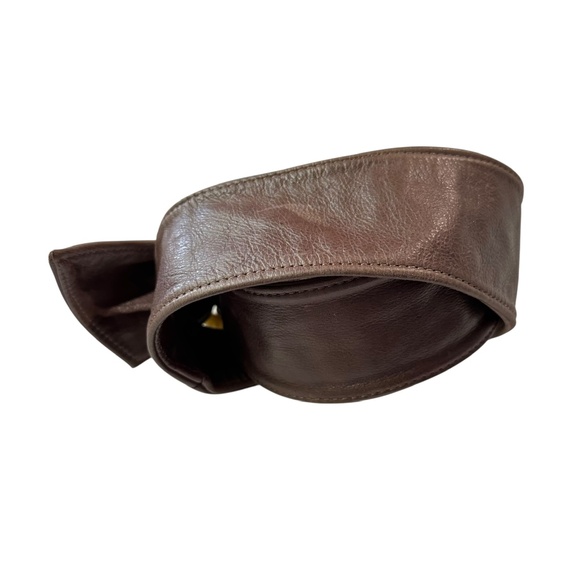 Genuine VICTORIA TEA Brown Genuine Leather Belt For Women Small - Picture 5 of 9